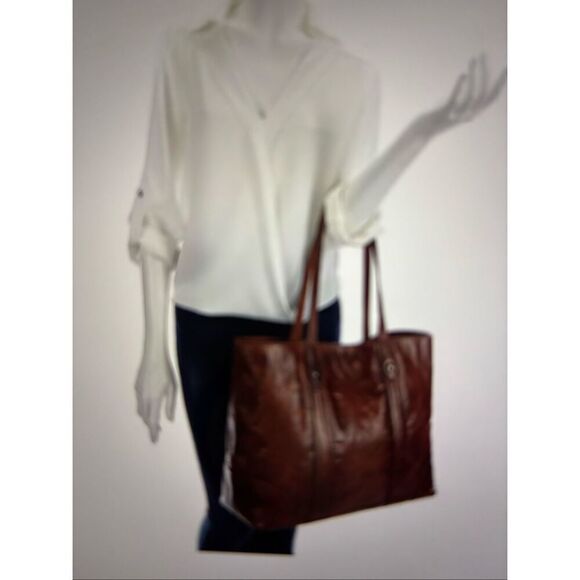 NWT Frye Melissa Washed Leather Shopper Bag - Picture 3 of 6